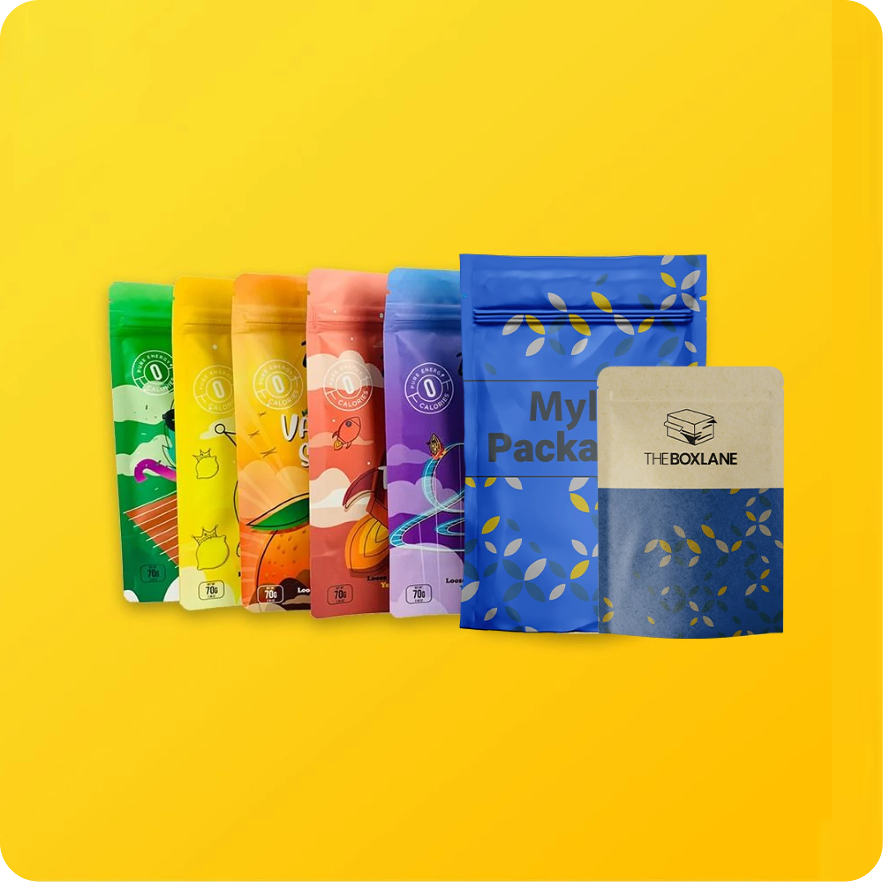 Custom Shaped Mylar Bag Customization | The Box Lane